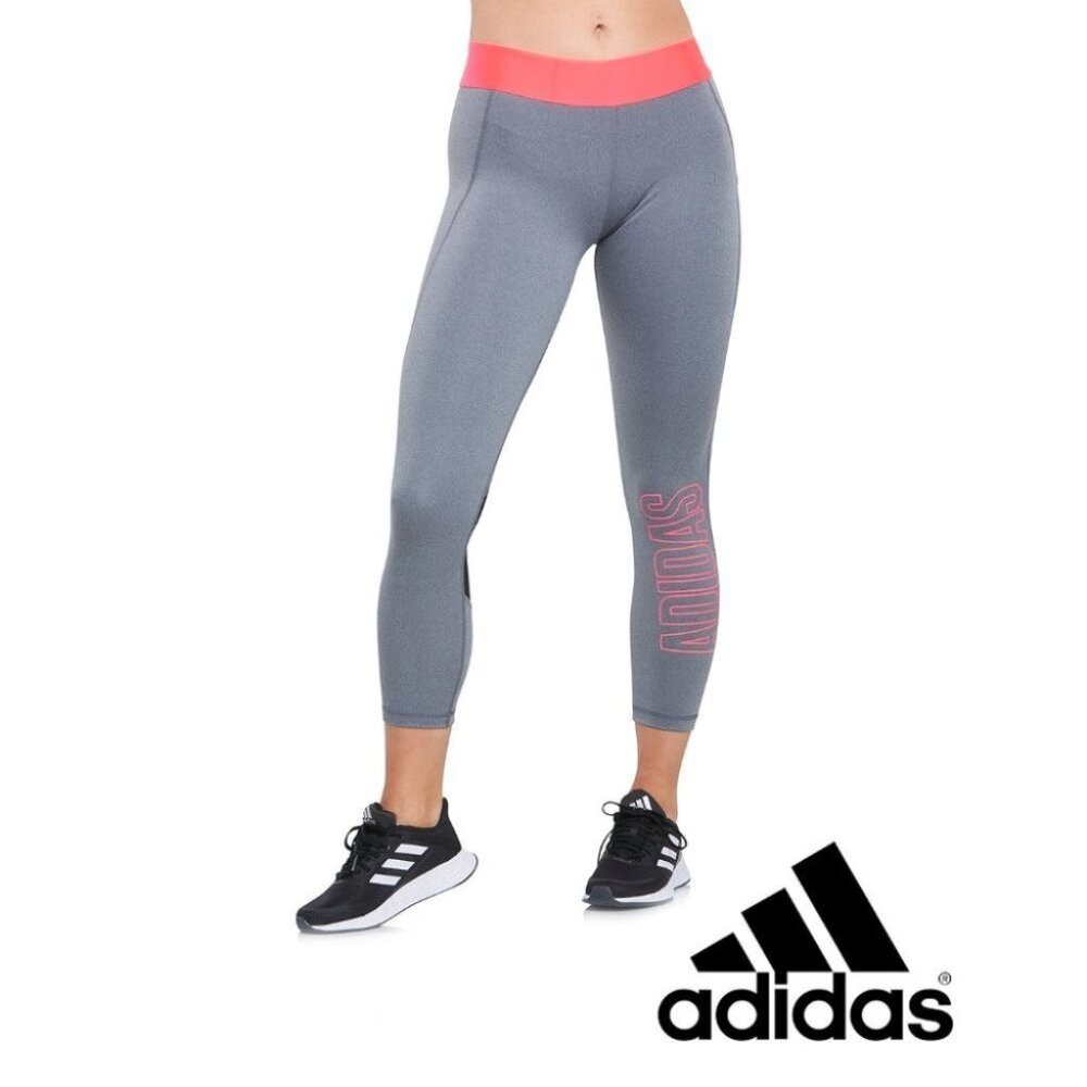 ADIDAS Pants 7/8 Tight Alpha Skin Leggings Grey Neon Pink GC8222 Women's…